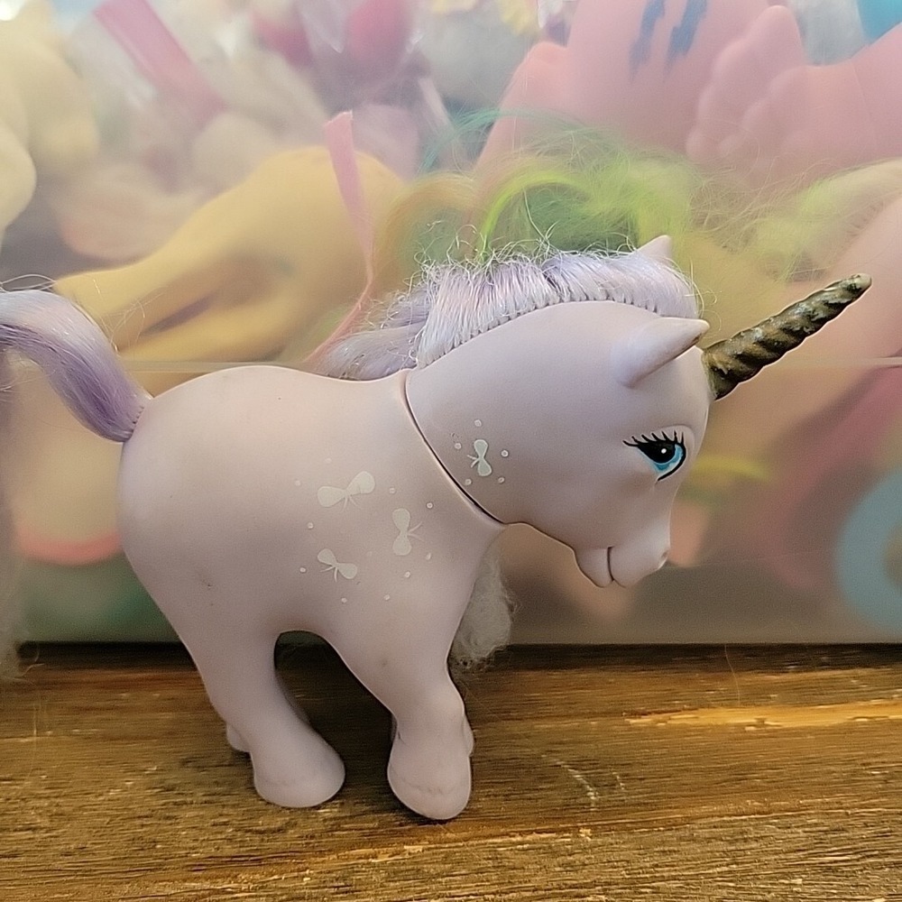 Vintage Totsy Purple Unicorn Hose Toy